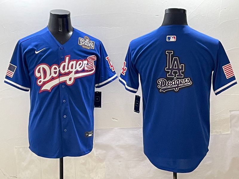 Men Los Angeles Dodgers Blank Blue Second generation Joint Name Nike 2025 MLB Jersey style 24->los angeles dodgers->MLB Jersey